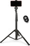 Amazon Basics 64-inch Extendable Tripod for iPhones and Smartphones, Selfie Stick Mode and Phone
