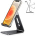 OMOTON Adjustable Cell Phone Stand, C2 Aluminum Desktop Phone Holder Dock for iPhone, Samsung Galaxy, Google Pixel,