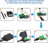 DB9 Female Connector, 4 Pack Solderless RS232 D-SUB Breakout Connector with Case, Long Bolts Tail Pipe