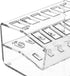 USB Flash Drive Holder Stand, Acrylic Storage Organizer for up to 12 USB Memory Sticks - Clear