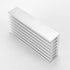 2 Pcs Set White Tone Aluminium Radiator Heatsink Cooler Fin 100mm x 51mm x 23mm for MOS Tube Power Amplifier Transistor
