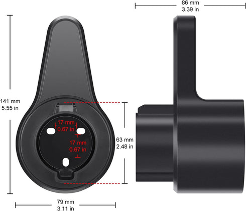 J&D EV Charger Holder for SAE J1772 Charger, Wall Mount Charging Cable Organizer