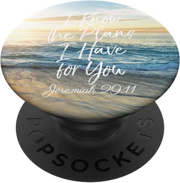 PopSockets Swappable PopGrip - I Know The Plans I Have For You Christian Woman Bible Verse