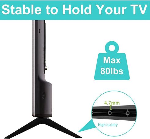YWLUUOO TL28 32/40 43/49 65inch 55s453 Replacement Televisions Stand with Antislip Pad, Fit Multiple Models for / /