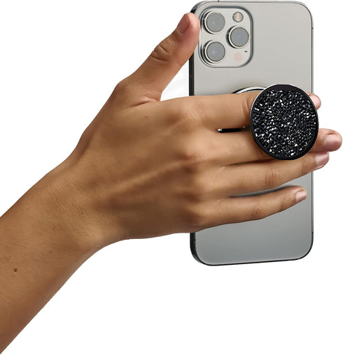 HANDL O MagSafe Removable Phone Grip & Stand Black for Smartphone – Magnetic Charging Compatible
