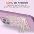 SEMBO Silicone Suction Phone Case Adhesive Sticky Grip Stand with Mag-Back for MagSafe Car/Wall Mounts, Strong Magnetic