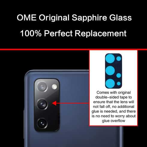 2PCS Galaxy S20 FE Back Rear Camera Lens Glass Replacement, ASDAWN for Samsung Galaxy