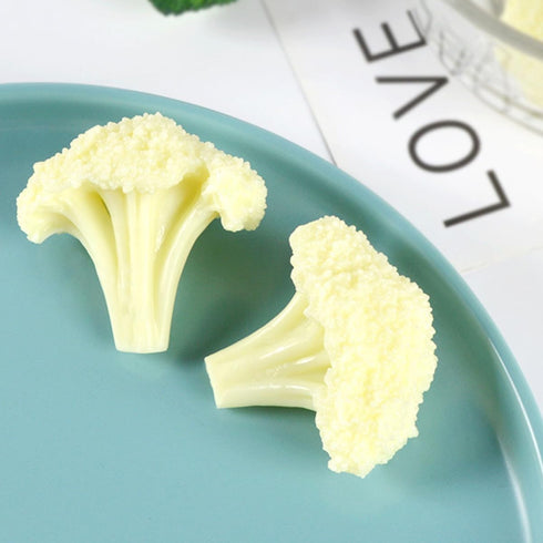 4Pcs DECHOUS Artificial Cauliflower Vegetable Models Lifelike Simulation Faux Vegetables Decoration Teaching Tools