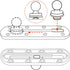 WINDFRD 2 1" 1 inch/B pcs Track Ball Mount Base with T-Bolt Attachment for Kayak/Boat Track, Compatible with RAM