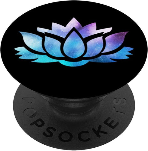 Lotus Flower Yoga Spiritual Cosmic Colorful Design PopSockets Swappable PopGrip