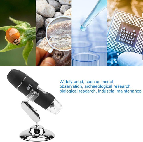 USB Digital Microscope Handheld Electronic Microscope 2.0 Camera, HD 1600X Magnification Endoscope