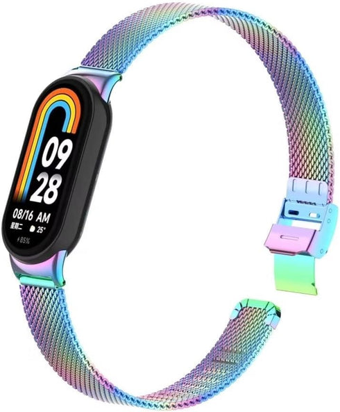 Stainless Steel Metal Replacement Strap for Xiaomi Mi Band 8, Wristband Accessories for Mi Band 8