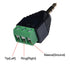 3.5mm Stereo TRS Male Plug to AV Screw Audio Balun Terminal, Solder-Free, Quick Screw Connection (4 Pack)