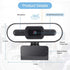 Yoidesu 1080P Webcam for PC, HD Webcam with Adjustable Ring Light and Microphone, Rotatable Wide Angle Camera, Plug