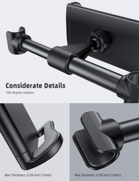 Lamicall Car Headrest Mount, Tablet Headrest Holder - Stand Cradle Compatible with iPad Pro Air Mini, Galaxy Tabs,