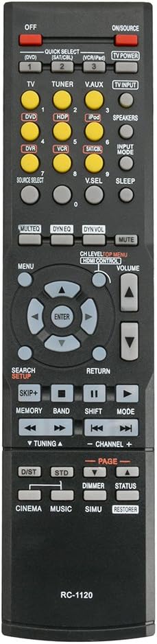 RC-1120 Replaced Remote Control for Denon AV Receiver AVR-590 DHT590BA AVR-1610