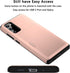 Jiunai for Samsung Galaxy S20 FE Case, Card Holder Wallet for 2 Cards, Protective Dual Layer Rubber Cover
