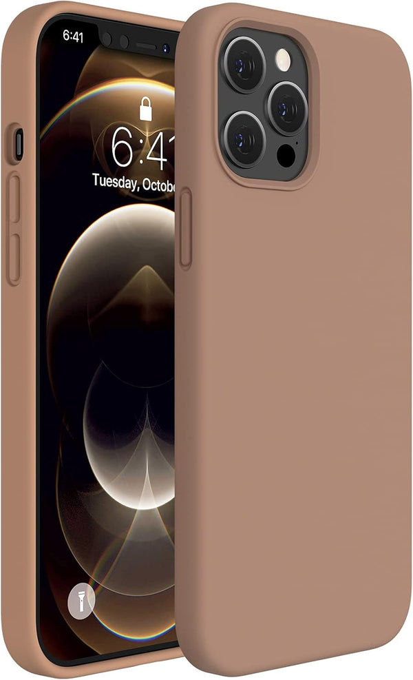 Miracase Liquid Silicone Case for iPhone 12 Pro Max, Shockproof Drop Protection Phone Case with Soft Anti-Scratch Lining