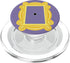 PopSockets PopGrip for MagSafe - Purple Door Yellow Frame Peephole Vintage Fun Gift