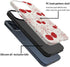 iPhone 14 Plus Case, HH2 Red Cherry Bows Hybrid 2 Layer Hard Shell Silicone Protective Pattern Design
