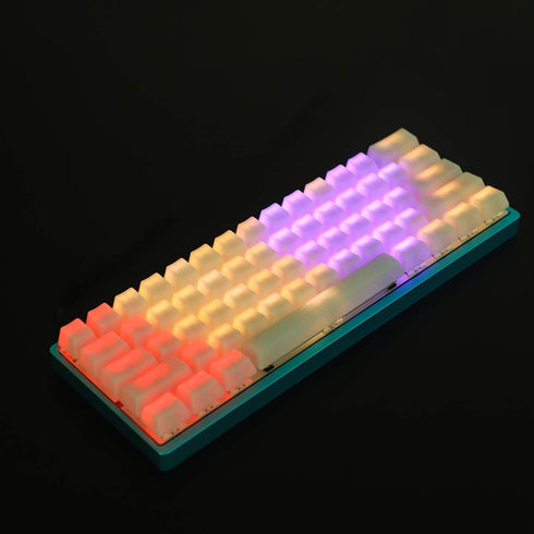 YMDK 1.5mm ABS Blank Milk Fog Keycap for RGB MX Mechanical Keyboard GK61 (108 ANSI)