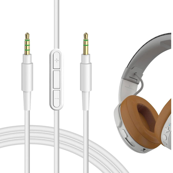 GEEKRIA Audio Cable with Mic, Compatible with Skullcandy Hesh Evo, Hesh 3, Crusher Evo Headphones, 3.5mm Replacement
