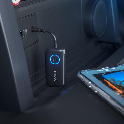 YMOO Bluetooth 5.3 Transmitter Receiver for TV/Airplane, Wireless Audio Adapter with Low Latency for Home Stereo