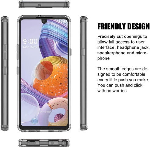Clear Phone Case Cover for LG Stylo 6 (6.8", 2020) with Elephant Design