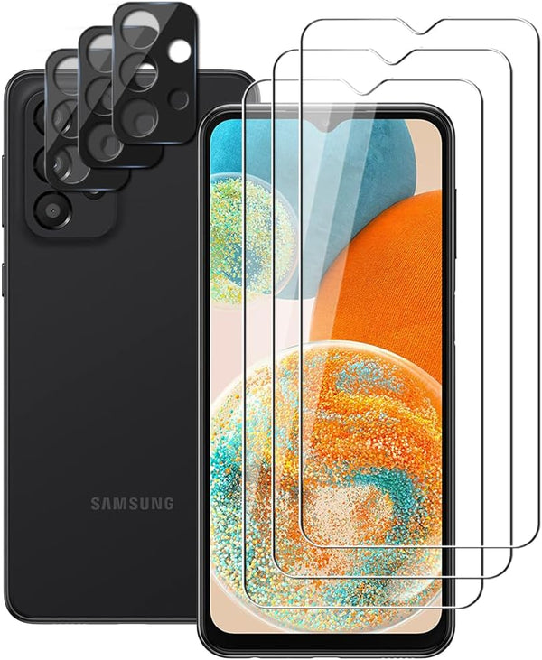 (3+3) Tempered Glass Screen Protector + Camera Lens Protector for Samsung Galaxy A23 5G / 4G, 9H Hardness, HD Clear