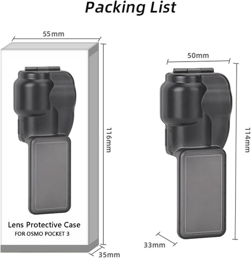 3 Pocket3 Lens Protector for DJI Osmo Pocket case,Lens Screen Protector Guard Case for Osmo Accessories