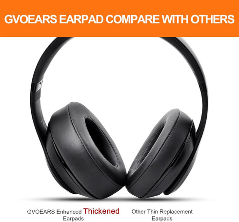 Replacement Ear Pads for Beats Studio 3, Earpad Cushions for Beats Studio 2 3 Wired & Wireless Headphones (Black)