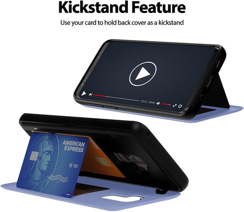GOOSPERY Card Holder Wallet Case for Samsung Galaxy S9 Plus (2018), Magnetic Door Closure, Protective Dual Layer Bumper