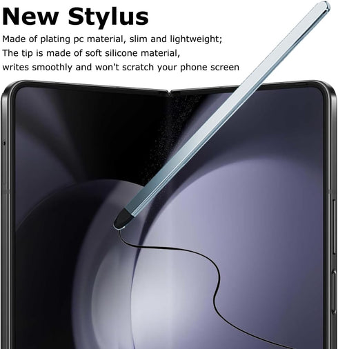 Samsung Galaxy Z Fold 5 S Pen & Holder, Slim Lightweight PC Z Fold 5 Stylus with High Sensitive Silicone Tip