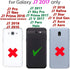 Asuwish Phone Case for Samsung Galaxy J7 Prime 2017 J7V S727VL with Tempered Glass Protector, Red Soft Silicone Cover