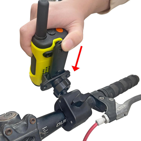 UAYESOK Bicycle/Motorcycle Walkie-Talkie Handlebar Mount, Vehicle Grab Rail Clamp Radio Holder for HT, Scanner, Speaker