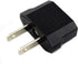 ANRANK E-U4113619AK European to USA American Outlet Plug Adapter, Black, 2-Pack