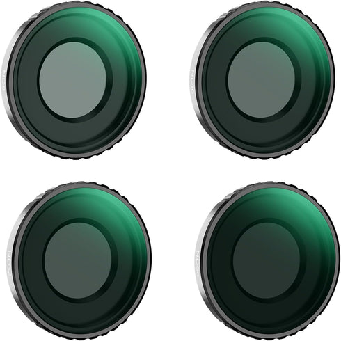 K&F Concept ND Filter Kit for DJI Osmo Action 4 - ND8, ND16, ND32, ND64 - 4 Pack Optical Glass Filters