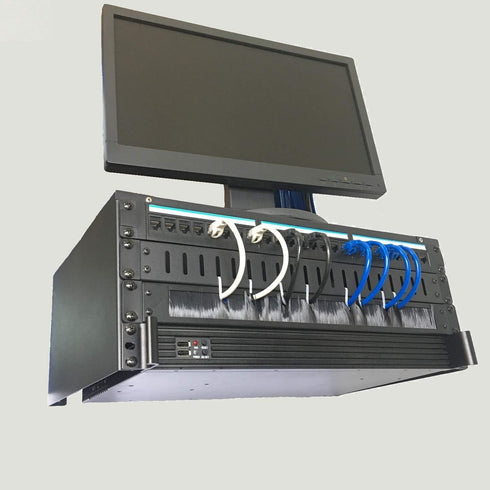 JINGCHENGMEI 2 Pack-1U 19-inch 19" (BF01UAB2PC) Brush Panel Rack Mount Disassembled Cable Management Panel with Brush