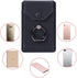Ring Stand - Slim Leather Wallet Stick on Wallet for Cell Phone, Credit Card RFID Blocking Sleeve Black