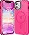 Hot Pink iPhone 11 Case: Shockproof, 13FT Drop Resistant, Translucent Matte, Strong Magnetic, Compatible with MagSafe.