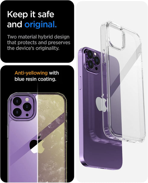 AICase Clear Case for iPhone 14 Pro with Screen Protector and MagSafe Ring/MagSafe Sticker, Transparent Slim Shockproof