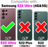 Asuwish Phone Case for Samsung Galaxy S22 Ultra 5G Wallet Cover with Tempered Glass Screen Protector and Leather Flip Credit Card Holder Stand Cell S22ultra 22S S 22 S22ultra5g 6.8 Women Girls Blue