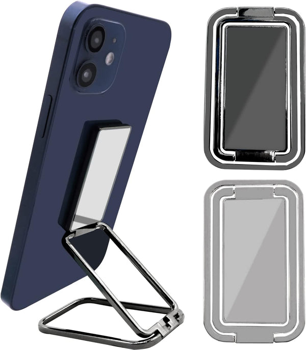 2 Pack Cell Phone Ring Stand Holder, IOUALEY 360° Rotation Adjustable Metal Finger Grip Kickstand for Smartphones