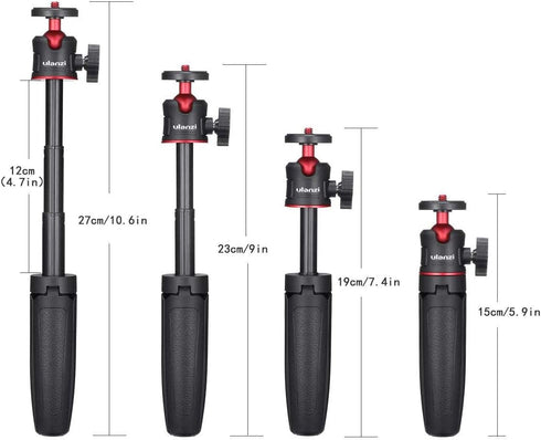 ULANZI MT-08 11 Extension Rod Tripod Mini Selfie Stick Tripod Stand Handle Grip for iPhone Pro Max Samsung Camera Sony