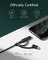 Anker Powerline II 3-in-1 Cable (3ft, Black) for iPhone, iPad, Samsung Galaxy, Huawei, HTC, LG, Sony Xperia, Android.