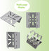 Universal Wall Mounting Bracket with 3 Loops - Stainless Steel Vertical Pole Mount Adapter for CCTV Security Camera