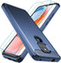 Osophter Case for Moto G Play 2021 with 2pcs Screen Protector, Shock-Absorption Flexible TPU Rubber Cover (Navy Blue)