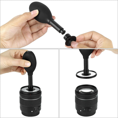 QWORK 8-in-1 Lens Sucker Kit, Anti-Static ESD Conductive Silicone Suction Cup Set for Lens Repair and Cleaning