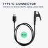 kwmobile USB-C Charger Compatible with Garmin vivomove Trend/Lily/HR/Forerunner 35/30/735XT - Black Charging Cable for