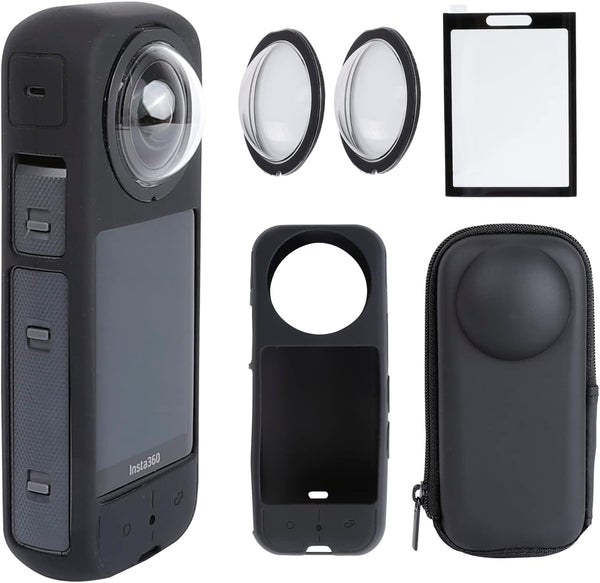 PellKing Camera Protective Accessories Kit for Insta360 X3, Bundle with Lens Guard and Screen Protectors